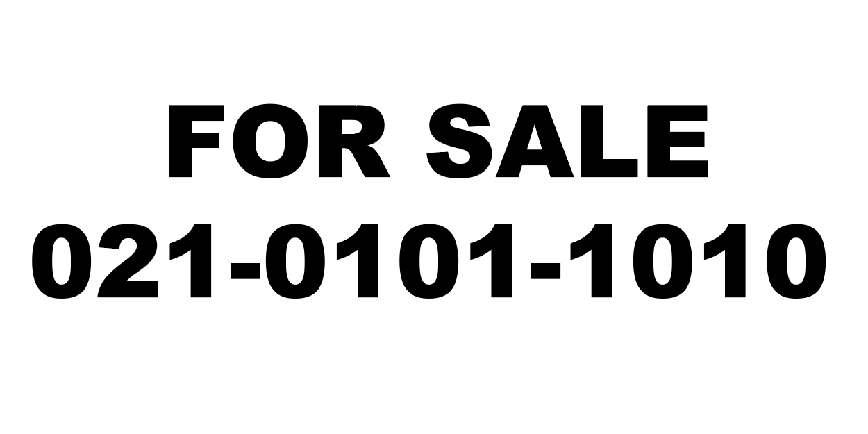 For Sale Bold Arial