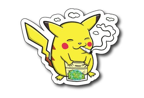 Pikachu with weed