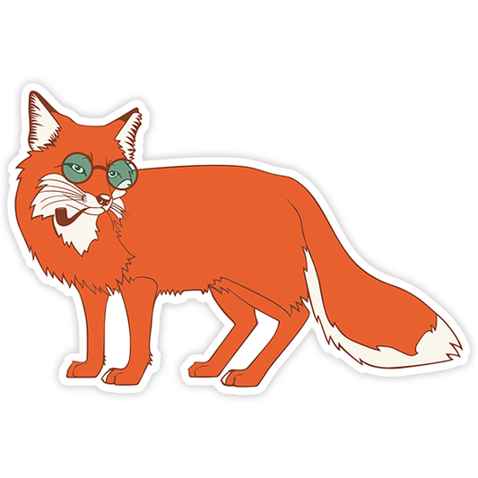 Fox With Glasses And Pipe